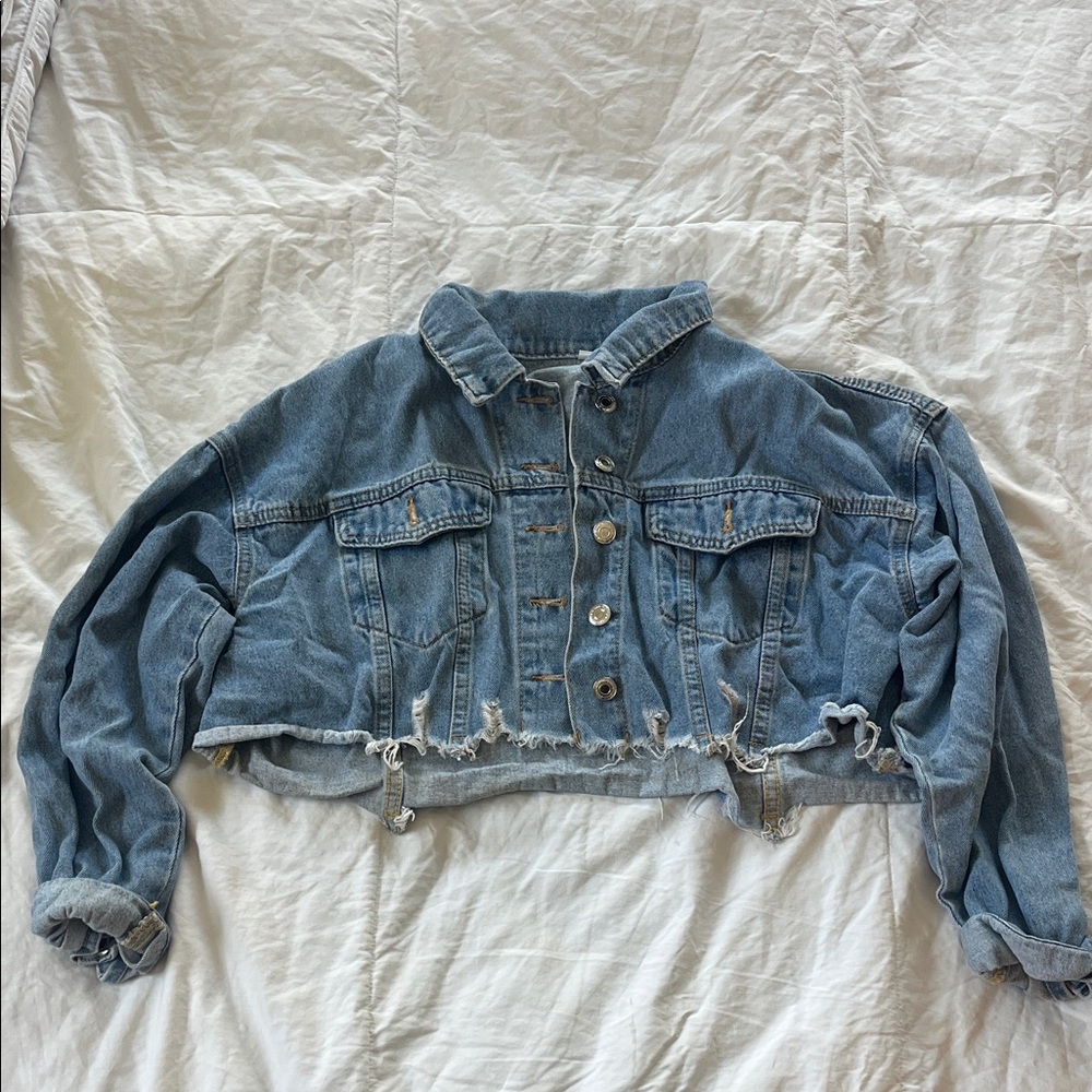 Denim Cropped Jacket